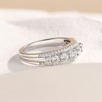 Moissanite Eternity Wedding Ring – 925 Sterling Silver