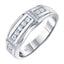 Men's Moissanite Wedding Band – 925 Sterling Silver, GRA Certified