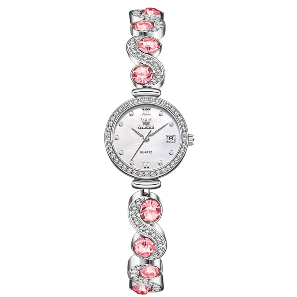 OLEVS 5633 Quartz Watch – Stainless Steel with Calendar