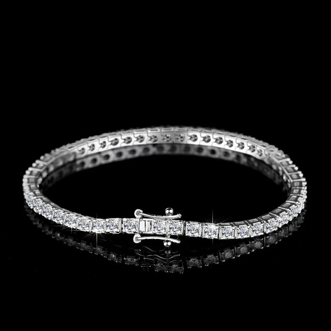 Moissanite Tennis Bracelet – 925 Sterling Silver, GRA Certified Main Image