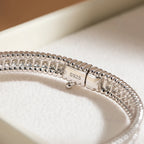 2MM D Moissanite Hoop Bangle – S925 Sterling Silver