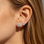 1.0CT Moissanite Stud Earrings – 925 Sterling Silver, D Color