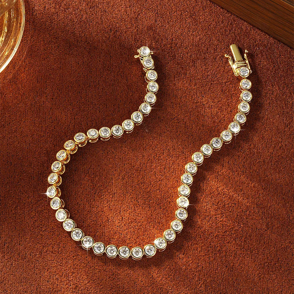 D VVS1 Moissanite Tennis Bracelet – 14K Gold Filled