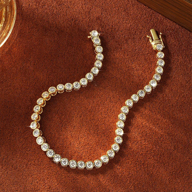 D VVS1 Moissanite Tennis Bracelet – 14K Gold Filled Main Image