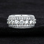 8.46CTTW Moissanite Iced-Out Ring – 925 Sterling Silver