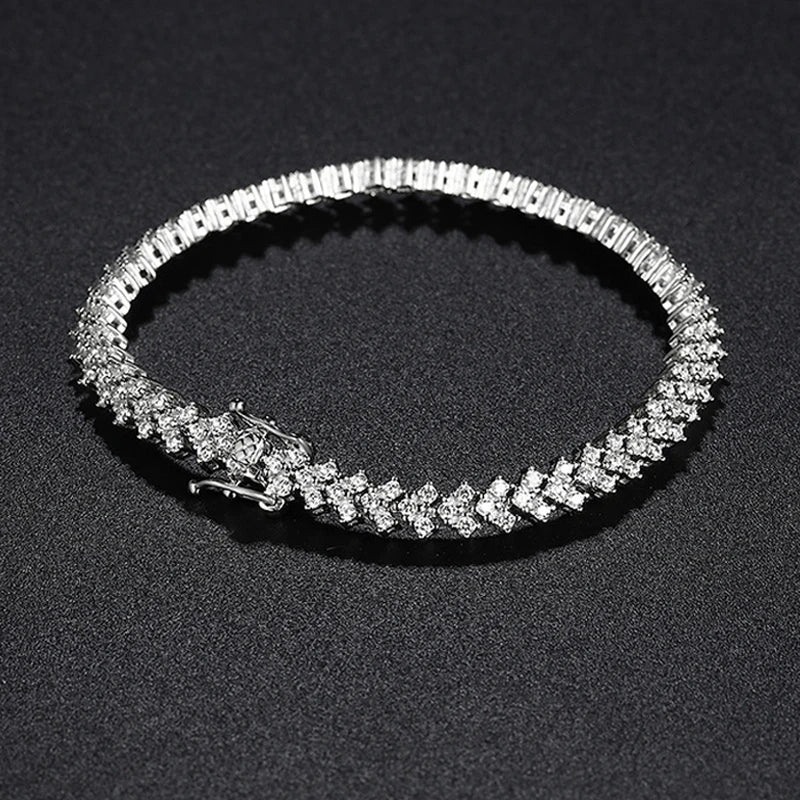 D VVS1 Moissanite Tennis Bracelet – 925 Sterling Silver