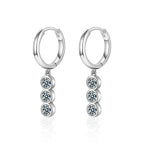 S925 D-Color Moissanite Dangle Earrings – Elegant Fringe Design
