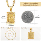 14K Gold Plated Square Letter Capital Necklace