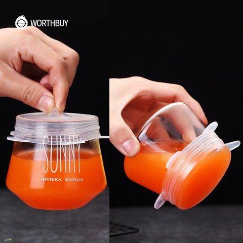 6 Pcs/Set Food Silicone Cover Cap