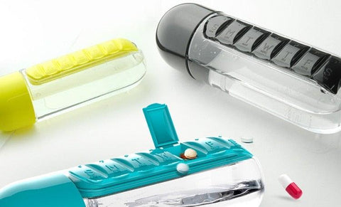 Vitamins Organizer Water Bottle